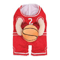 Adorable Dog Basketball Player Costume with Ball - Fun Pet Halloween Outfit for Parties and Dress-Up!